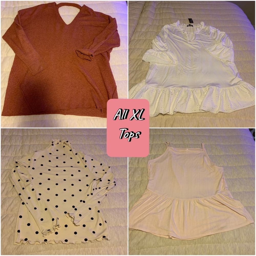 4 different XL tops